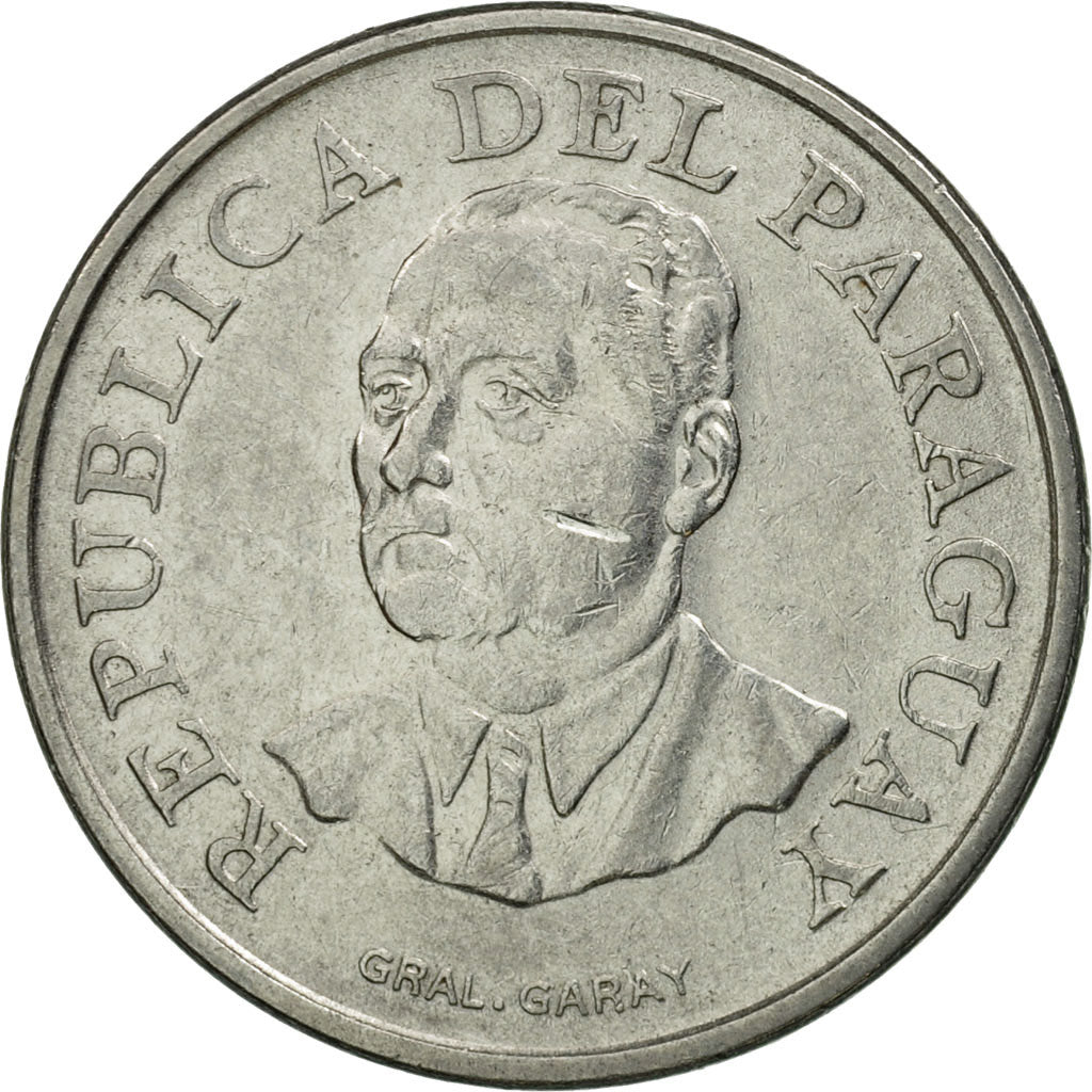 Coin, Paraguay, 10 Guaranies, 1976, EF(40-45), Stainless Steel, KM:153