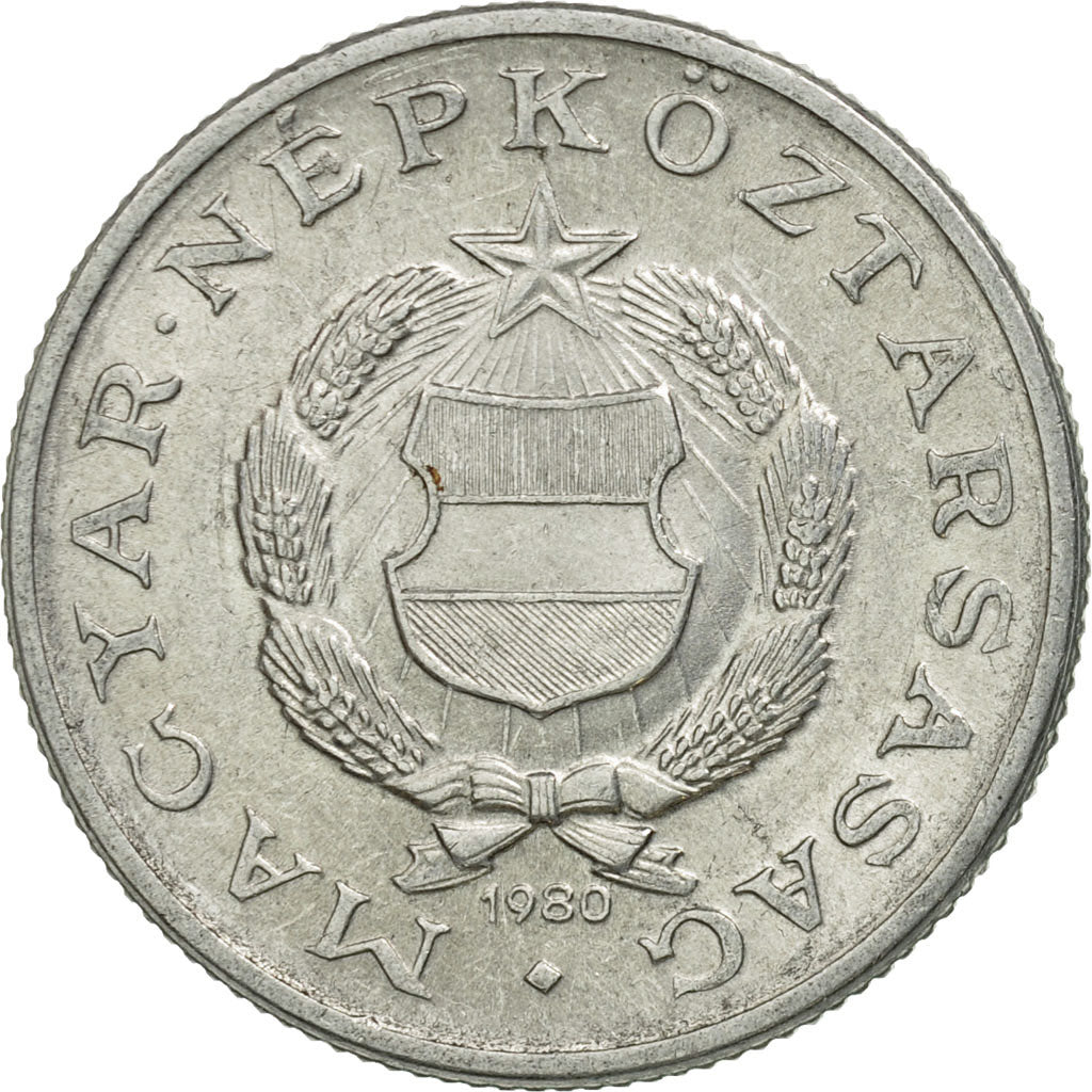 Coin, Hungary, Forint, 1980, Budapest, AU(50-53), Aluminum, KM:575