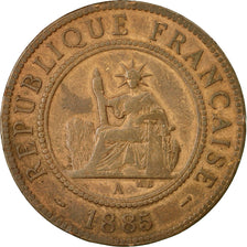 Coin, FRENCH INDO-CHINA, Cent, 1885, Paris, EF(40-45), Bronze, KM:1