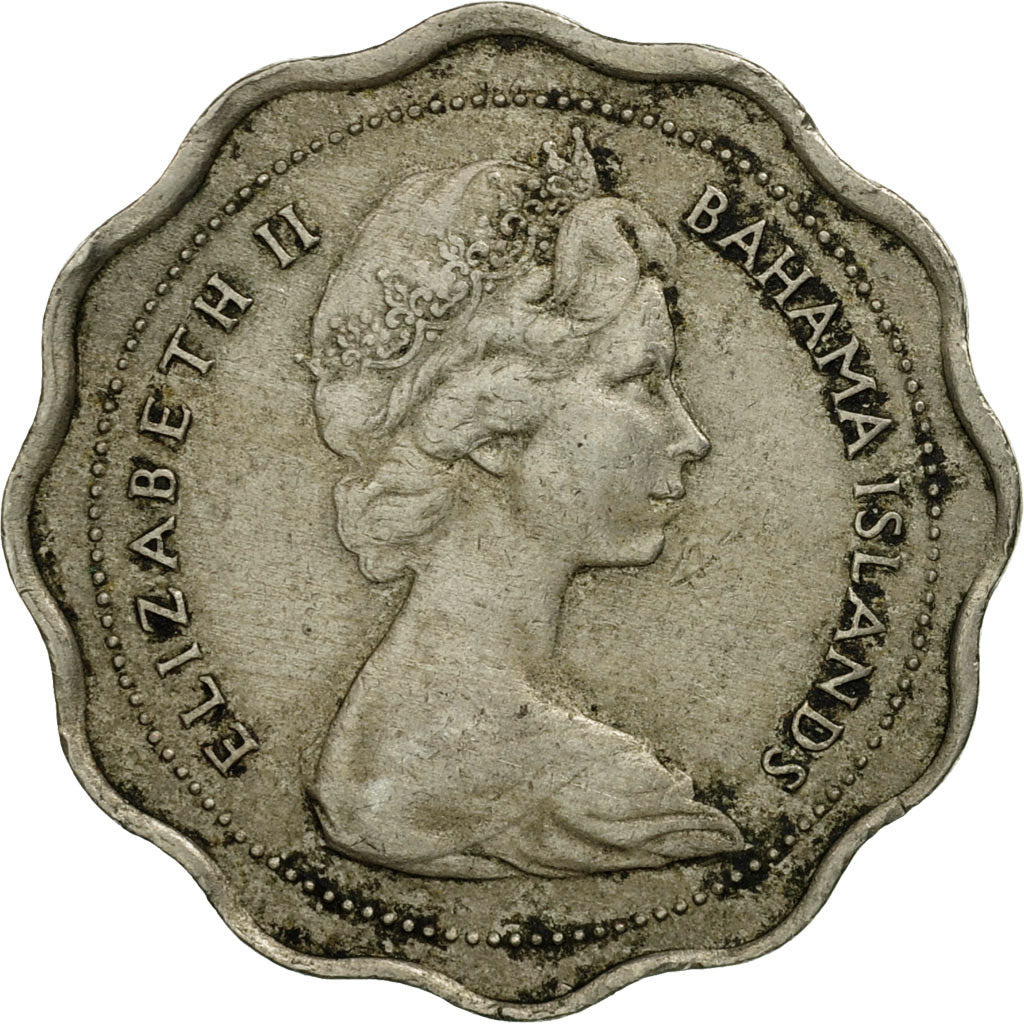 Coin, Bahamas, Elizabeth II, 10 Cents, 1966, Franklin Mint, VF(20-25)