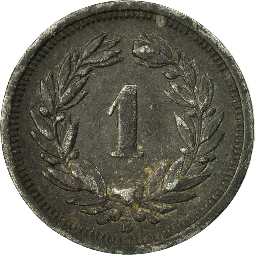 Coin, Switzerland, Rappen, 1944, Bern, EF(40-45), Zinc, KM:3a