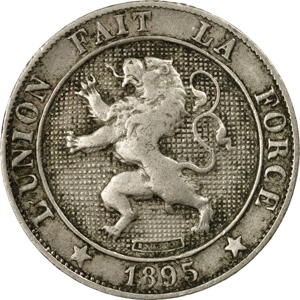 Coin, Belgium, Leopold II, 5 Centimes, 1895, EF(40-45), Copper-nickel, KM:40