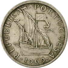 Coin, Portugal, 5 Escudos, 1969, VF(30-35), Copper-nickel, KM:591