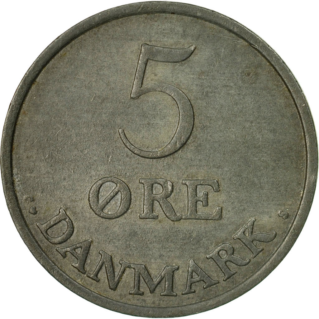 Coin, Denmark, Frederik IX, 5 Öre, 1958, Copenhagen, EF(40-45), Zinc, KM:843.2