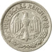 Coin, GERMANY, WEIMAR REPUBLIC, 50 Reichspfennig, 1928, Stuttgart, EF(40-45)