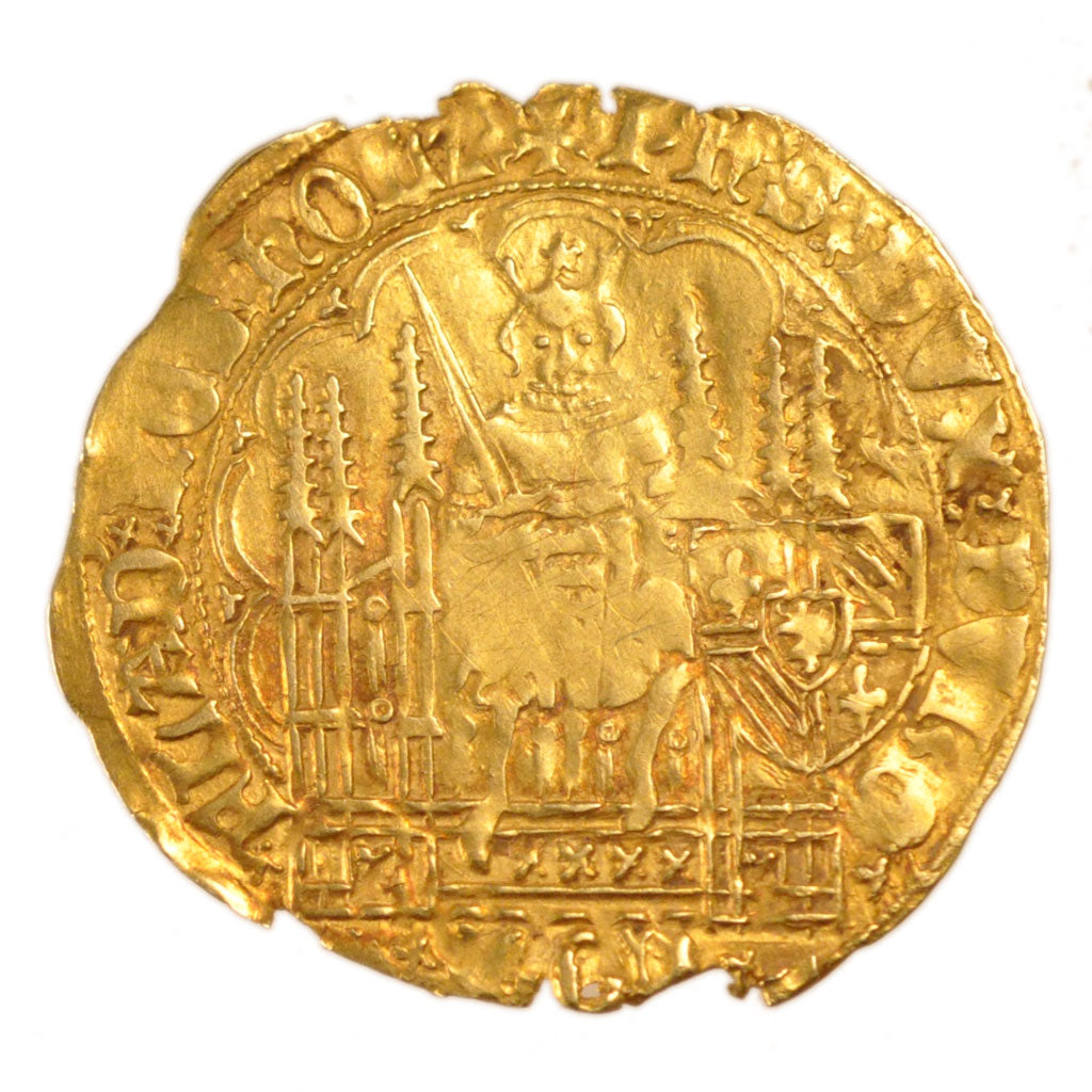 Belgium, Ecu d'or, 1426, Gent, VF(30-35), Gold, 3.40