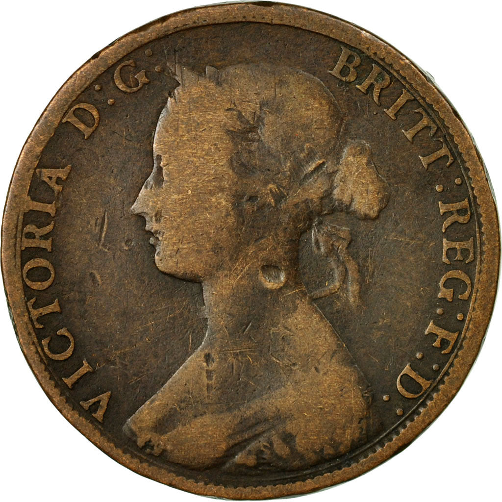 Coin, Great Britain, Victoria, 1/2 Penny, 1864, VF(30-35), Bronze, KM:748.2