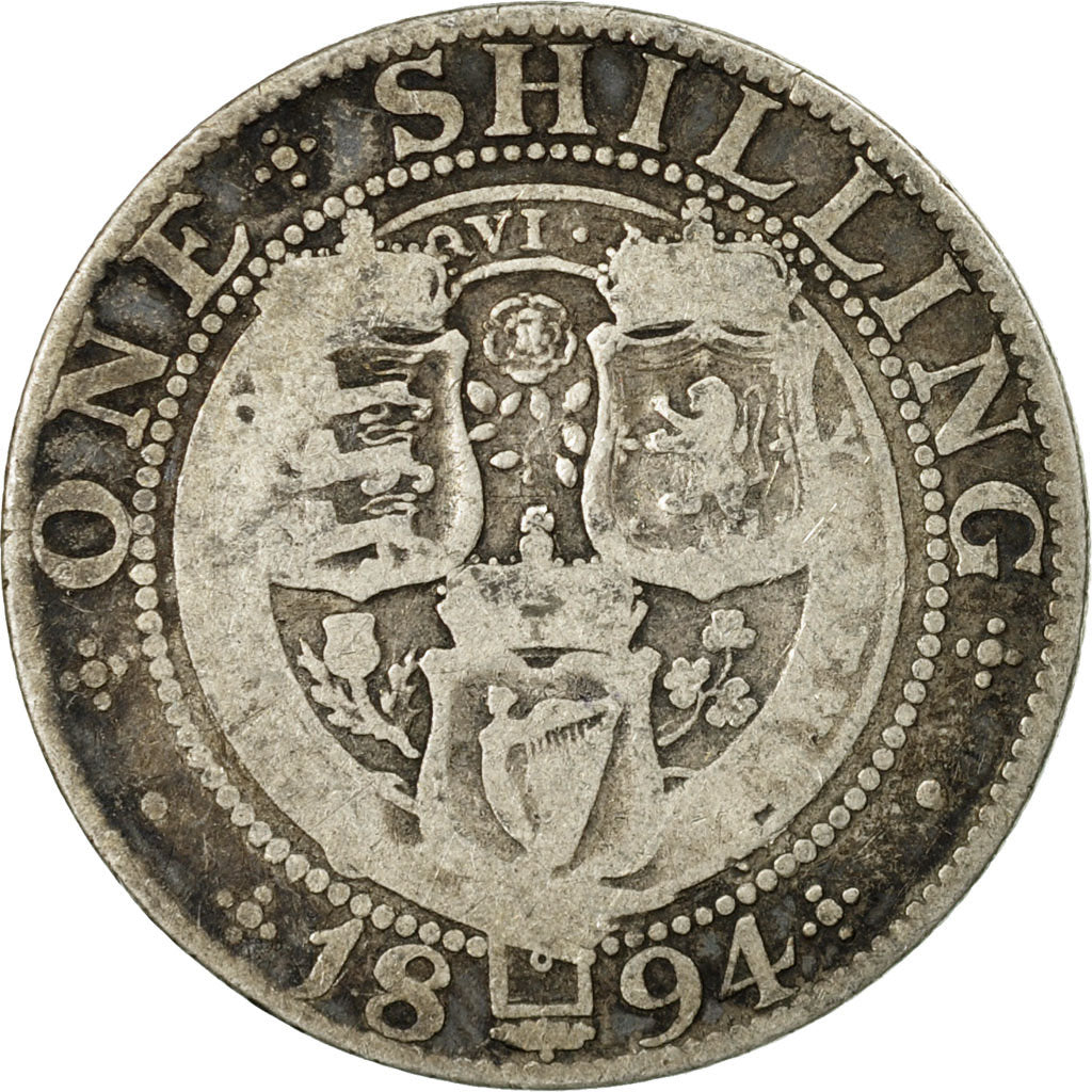 Coin, Great Britain, Victoria, Shilling, 1894, VF(20-25), Silver, KM:780