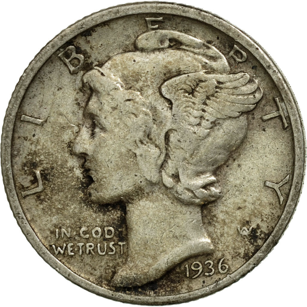 Münze, Vereinigte Staaten, Mercury Dime, Dime, 1936, U.S. Mint, Philadelphia