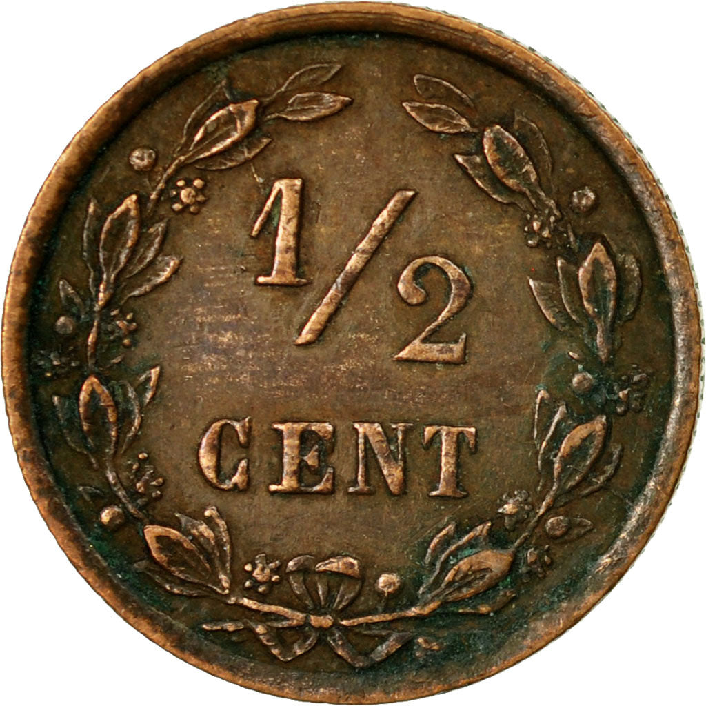 Münze, Niederlande, Wilhelmina I, 1/2 Cent, 1900, SS, Bronze, KM:109.2