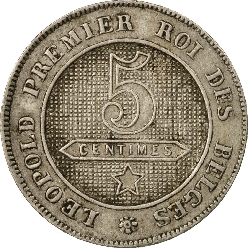 Coin, Belgium, Leopold I, 5 Centimes, 1863, EF(40-45), Copper-nickel, KM:21