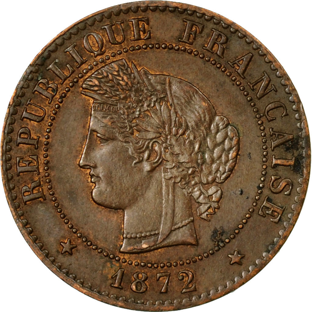 Coin, France, Cérès, Centime, 1872, Paris, EF(40-45), Bronze, KM:826.1, Le