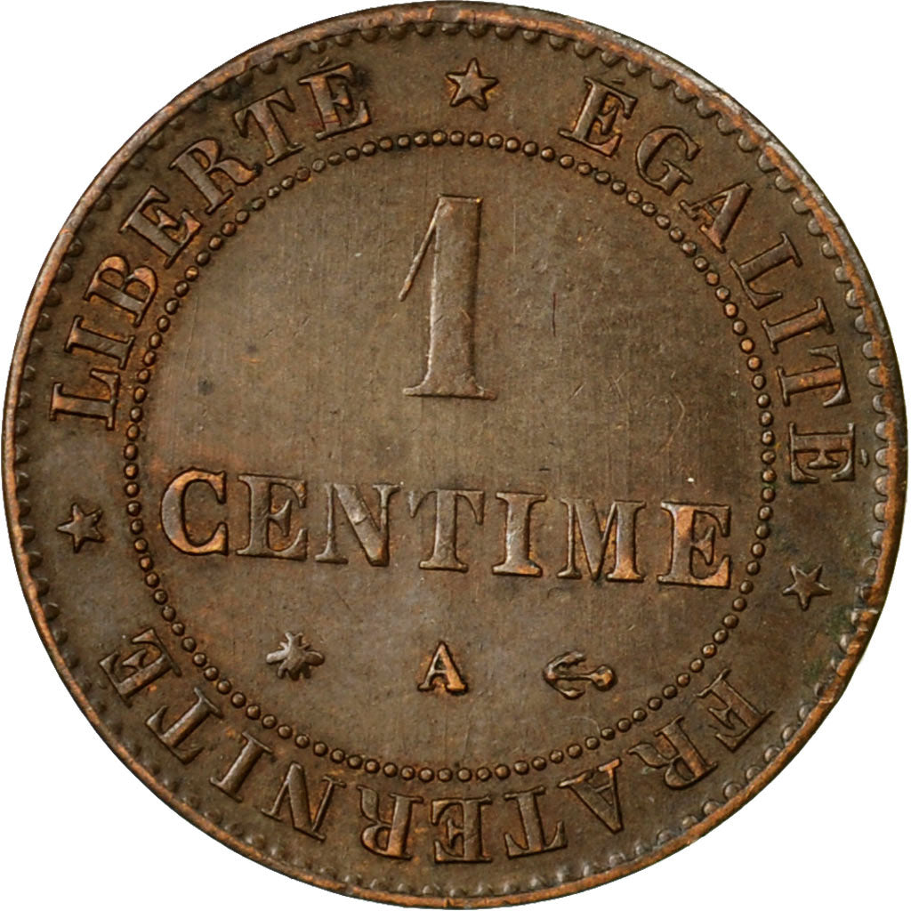 Coin, France, Cérès, Centime, 1872, Paris, EF(40-45), Bronze, KM:826.1, Le