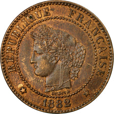 Monnaie, France, Cérès, 2 Centimes, 1882, Paris, TTB, Bronze, KM:827.1, Le