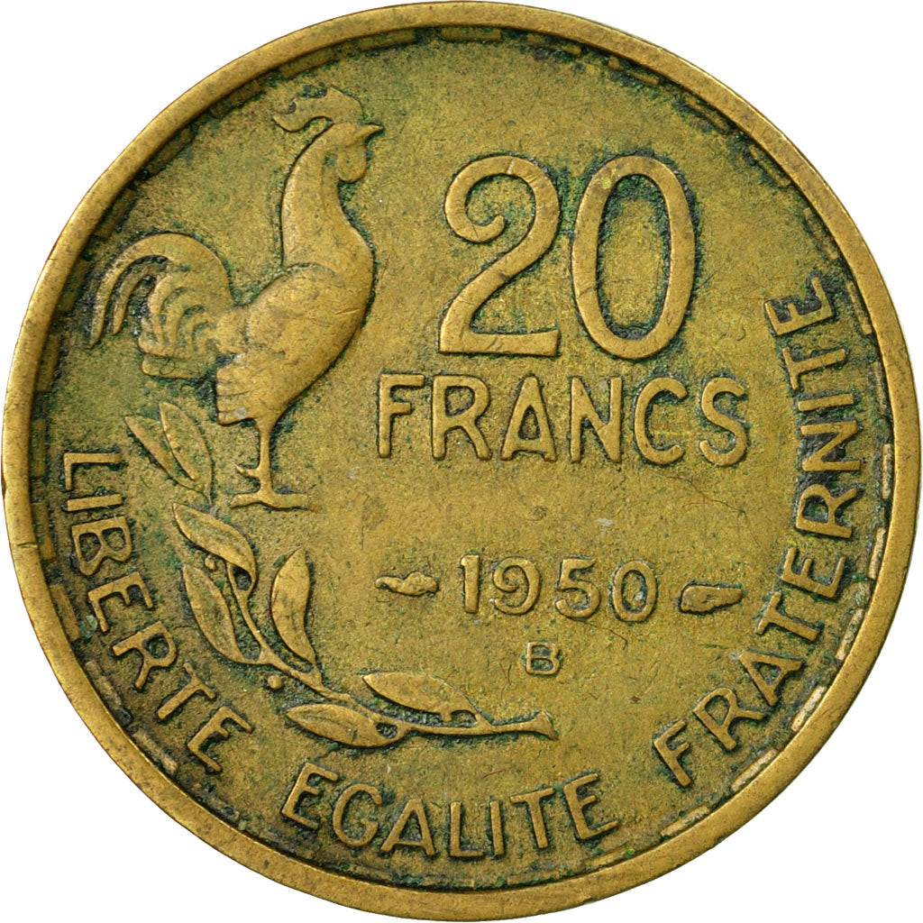 Monnaie, France, Guiraud, 20 Francs, 1950, Beaumont - Le Roger, B+
