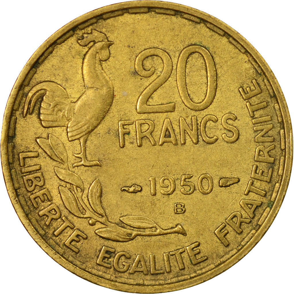 Monnaie, France, Guiraud, 20 Francs, 1950, Beaumont - Le Roger, TTB