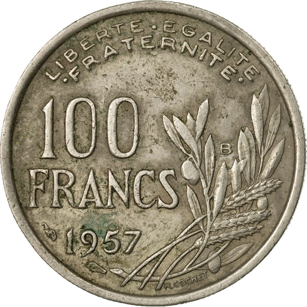 Monnaie, France, Cochet, 100 Francs, 1957, Beaumont - Le Roger, TB+