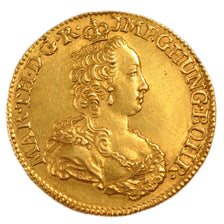 Belgium, 1 Sovereign, 1750, Brugges, KM #11, AU(55-58), Gold, 11.10