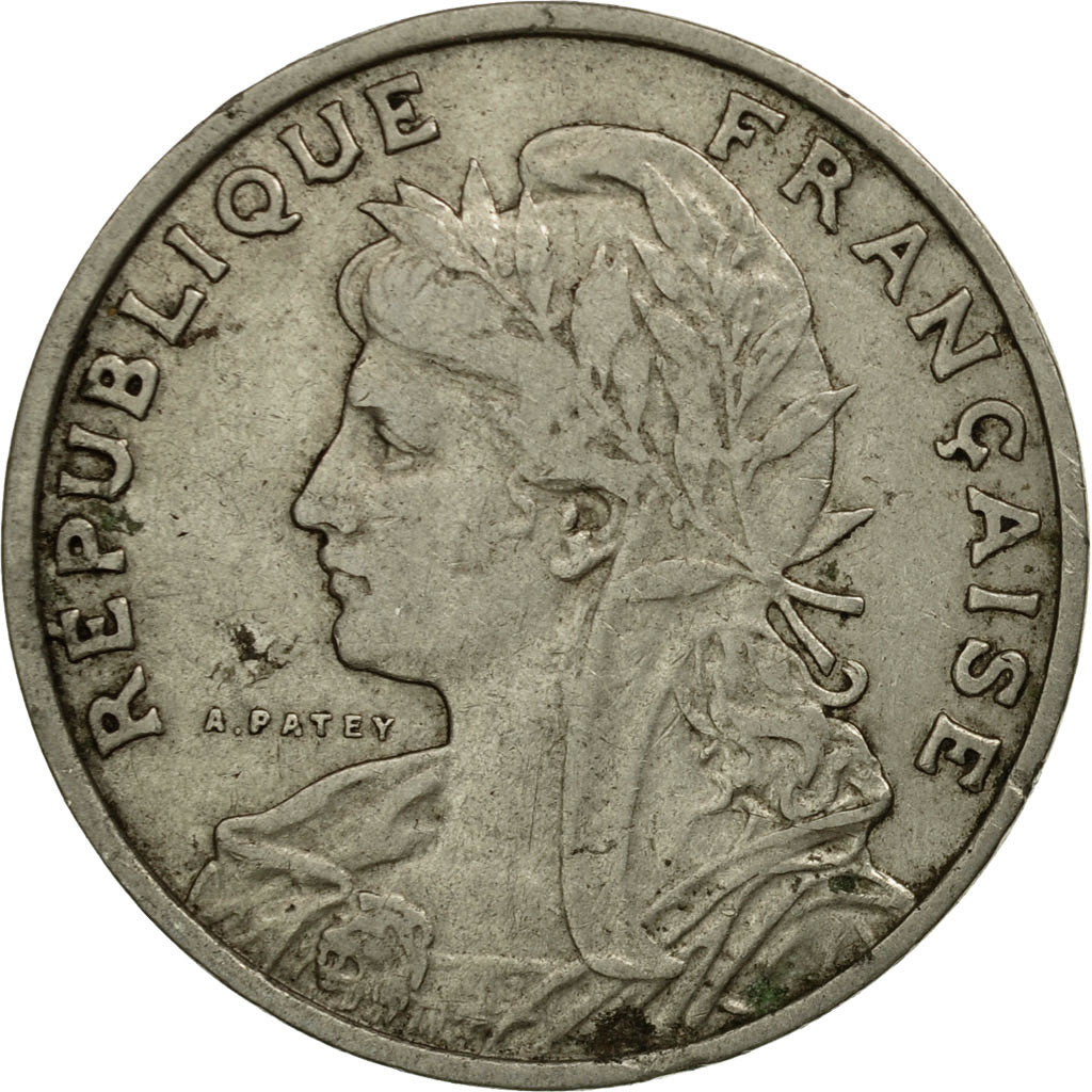 Moneda, Francia, Patey, 25 Centimes, 1903, Paris, BC+, Níquel, KM:855, Le