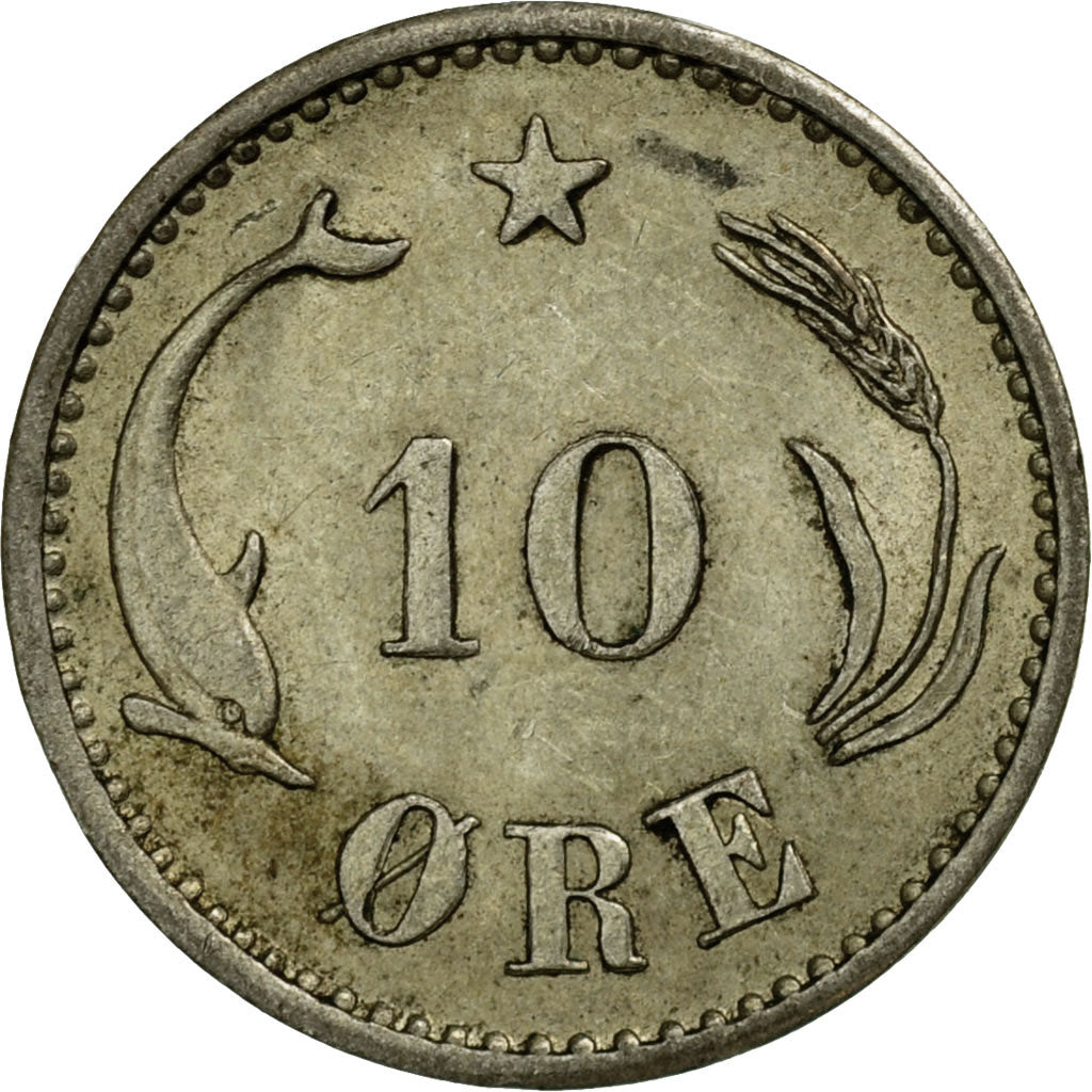 Coin, Denmark, Christian IX, 10 Öre, 1905, Copenhagen, EF(40-45), Silver