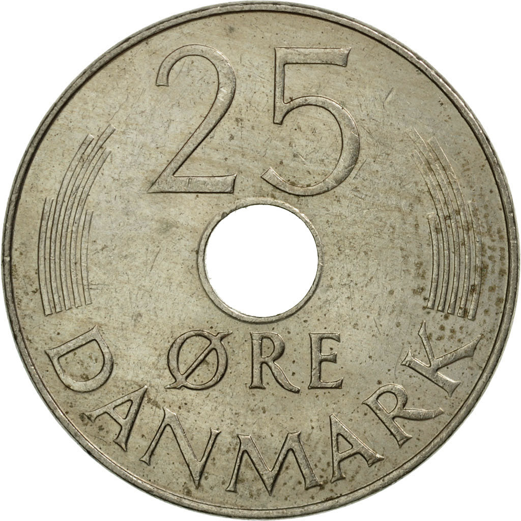 Monnaie, Danemark, Margrethe II, 25 Öre, 1983, Copenhagen, TTB, Copper-nickel