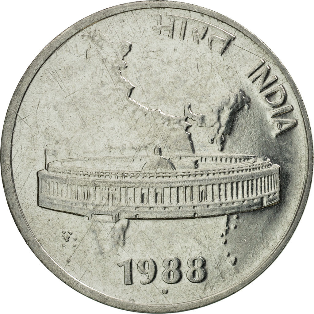 Monnaie, INDIA-REPUBLIC, 50 Paise, 1988, SUP, Stainless Steel, KM:69