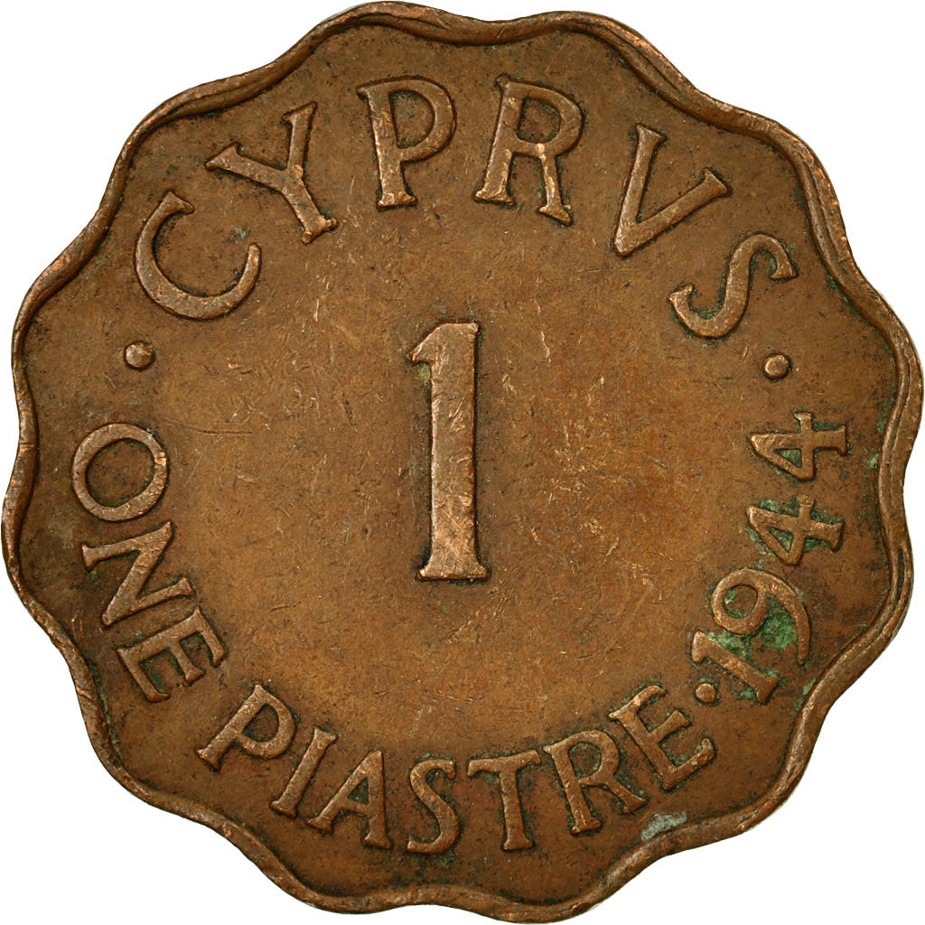 Coin, Cyprus, Piastre, 1944, EF(40-45), Bronze, KM:23a