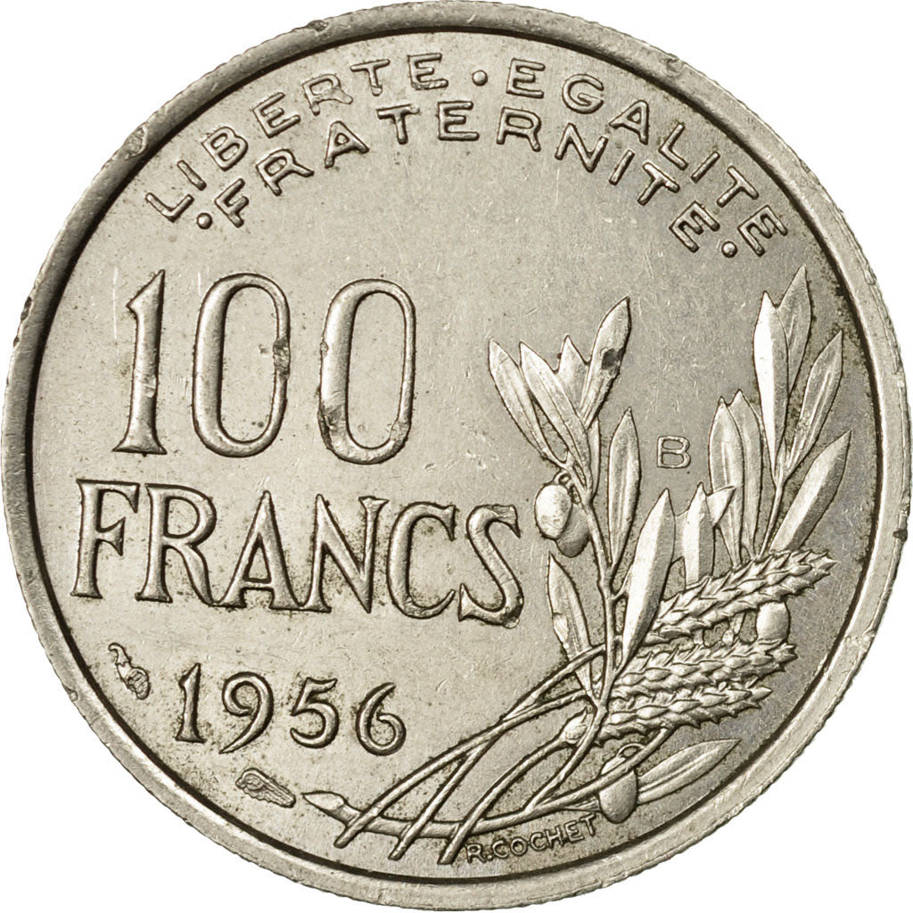 Coin, France, Cochet, 100 Francs, 1956, Beaumont - Le Roger, AU(50-53)