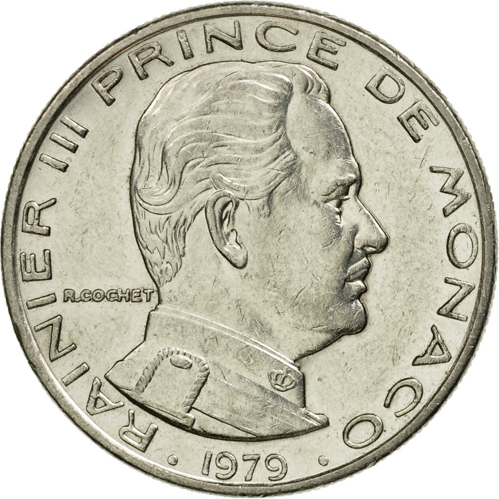 Coin, Monaco, Rainier III, Franc, 1979, EF(40-45), Nickel, KM:140, Gadoury:MC