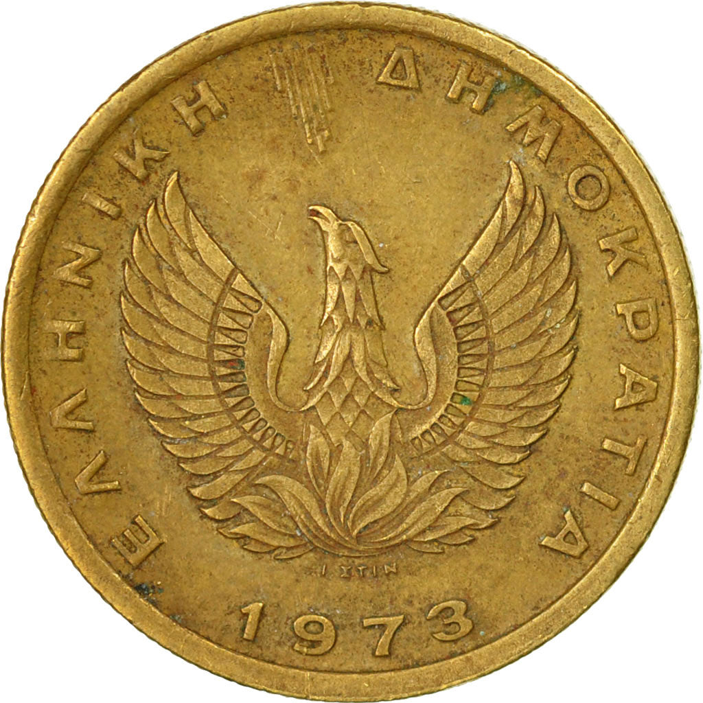 Coin, Greece, Constantine II, Drachma, 1973, F(12-15), Copper-nickel, KM:98