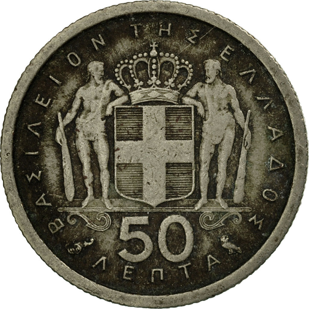 Munten, Griekenland, Paul I, 50 Lepta, 1962, FR+, Copper-nickel, KM:80