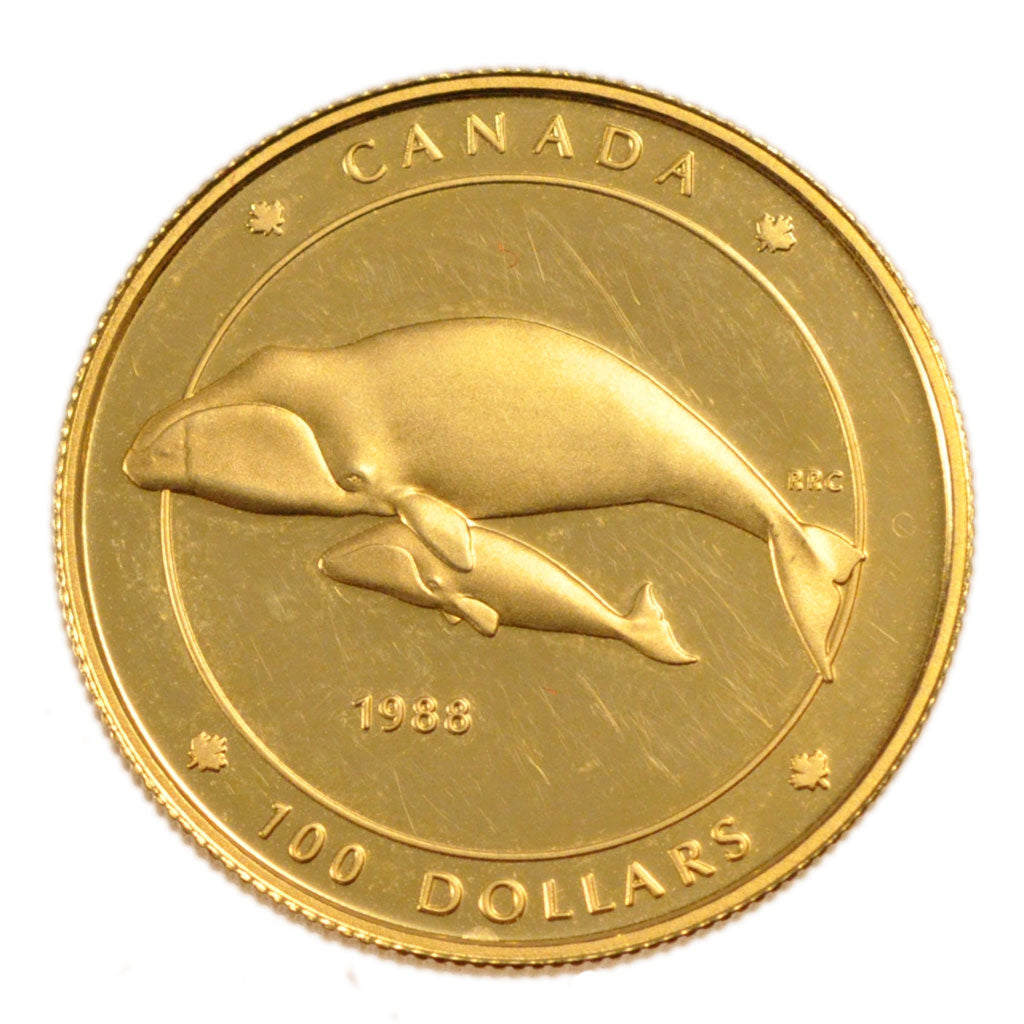 Canada, 100 Dollars, 1988, Royal Canadian Mint, KM #162, MS(65-70), Gold, 13.20
