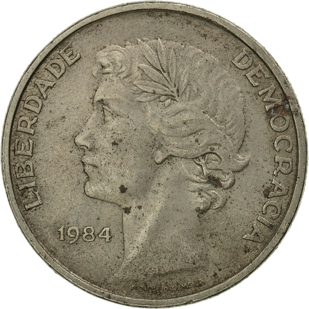 Coin, Portugal, 25 Escudos, 1984, VF(20-25), Copper-nickel, KM:607a