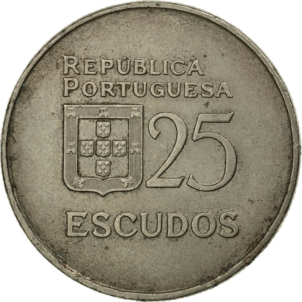 Coin, Portugal, 25 Escudos, 1984, VF(20-25), Copper-nickel, KM:607a