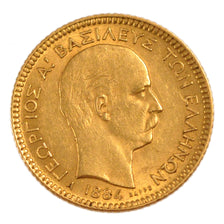 Greece, 20 Drachme, 1884, Paris, KM #56, AU(55-58), Gold, 6.40