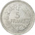 Moneda, Francia, Lavrillier, 5 Francs, 1949, Beaumont - Le Roger, BC+, Aluminio