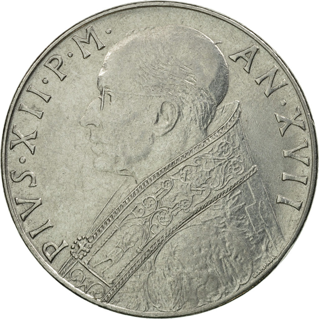 Monnaie, Cité du Vatican, Pius XII, 100 Lire, 1955, Roma, TTB, Stainless Steel
