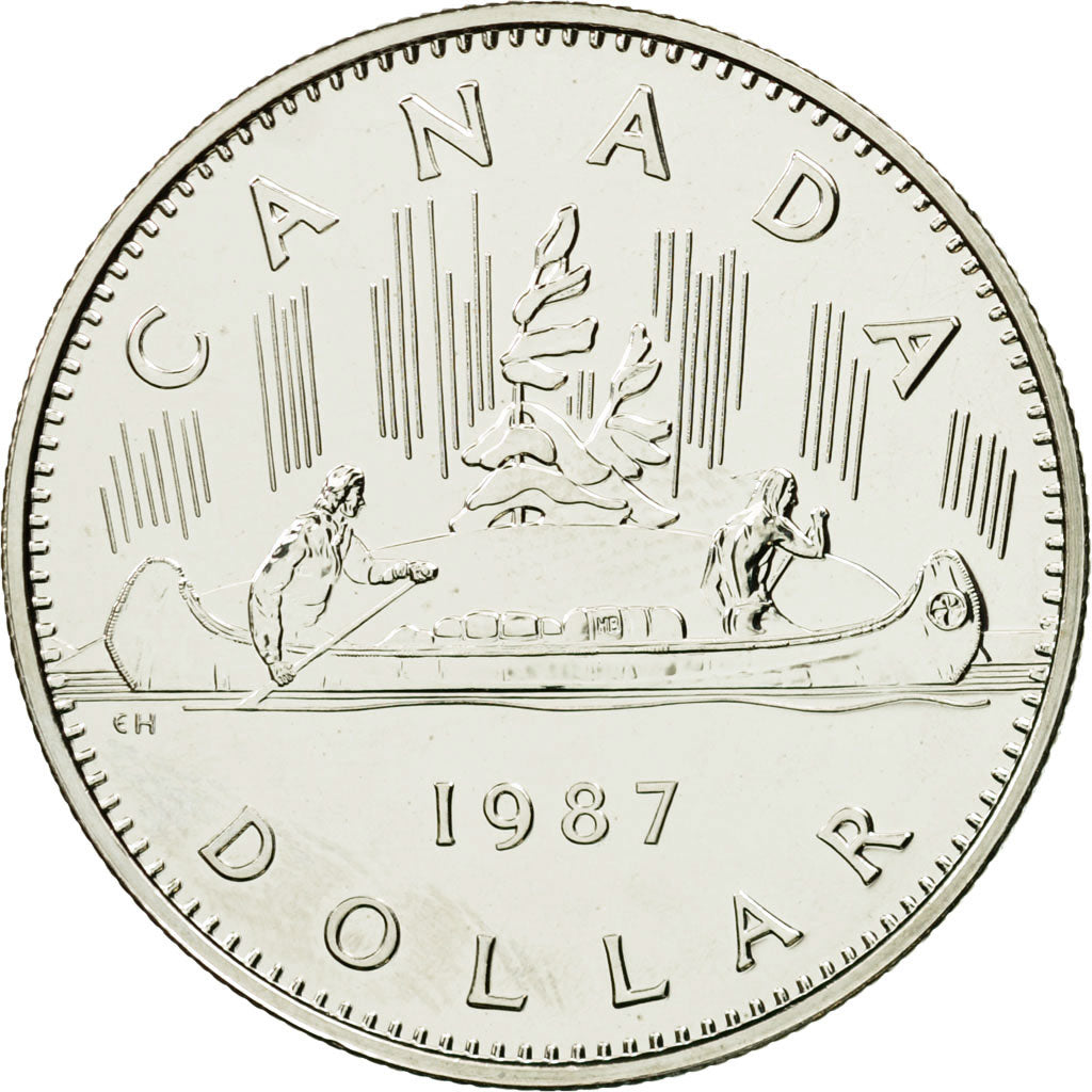 Coin, Canada, Elizabeth II, Dollar, 1987, Royal Canadian Mint, Ottawa