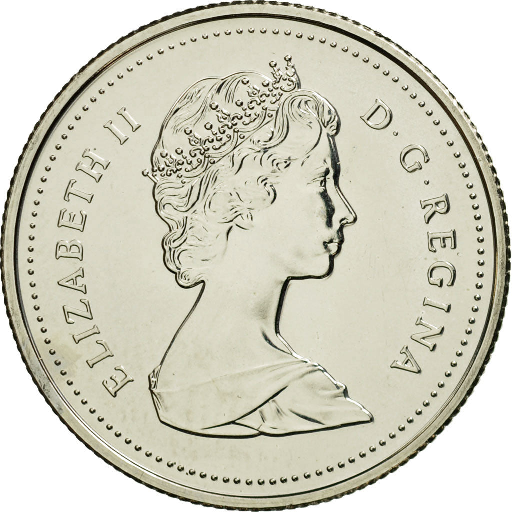 Coin, Canada, Elizabeth II, 25 Cents, 1987, Royal Canadian Mint, Ottawa