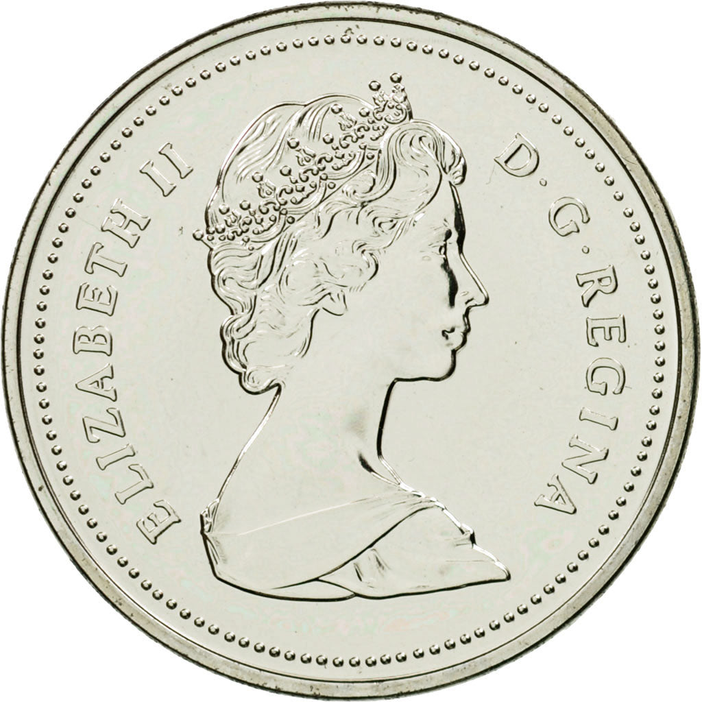Coin, Canada, Elizabeth II, 5 Cents, 1987, Royal Canadian Mint, Ottawa