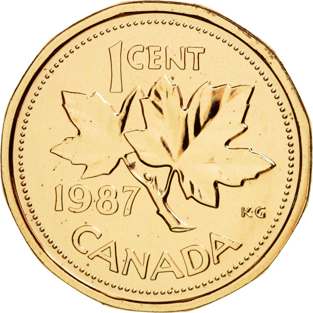 Coin, Canada, Elizabeth II, Cent, 1987, Royal Canadian Mint, Ottawa, MS(65-70)