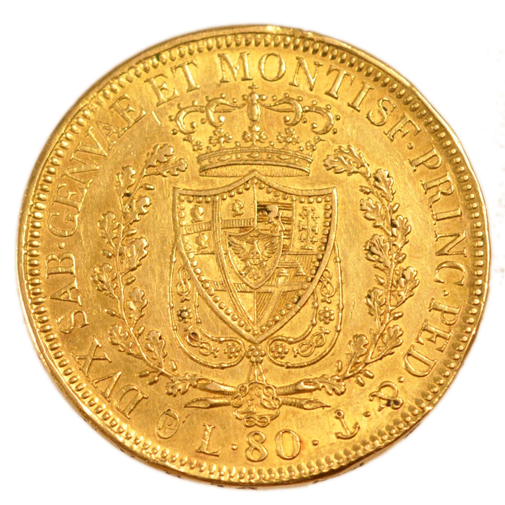 Italy, 80 Lires, 1830, KM #C 108.2, AU(55-58), Gold, 25.70
