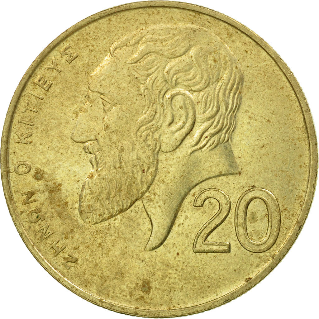 Monnaie, Chypre, 20 Cents, 2001, TB+, Nickel-brass, KM:62.2