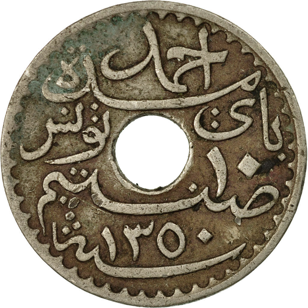 Coin, Tunisia, Ahmad Pasha Bey, 10 Centimes, 1931, Paris, VF(20-25)