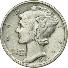 Coin, United States, Mercury Dime, Dime, 1942, U.S. Mint, Philadelphia
