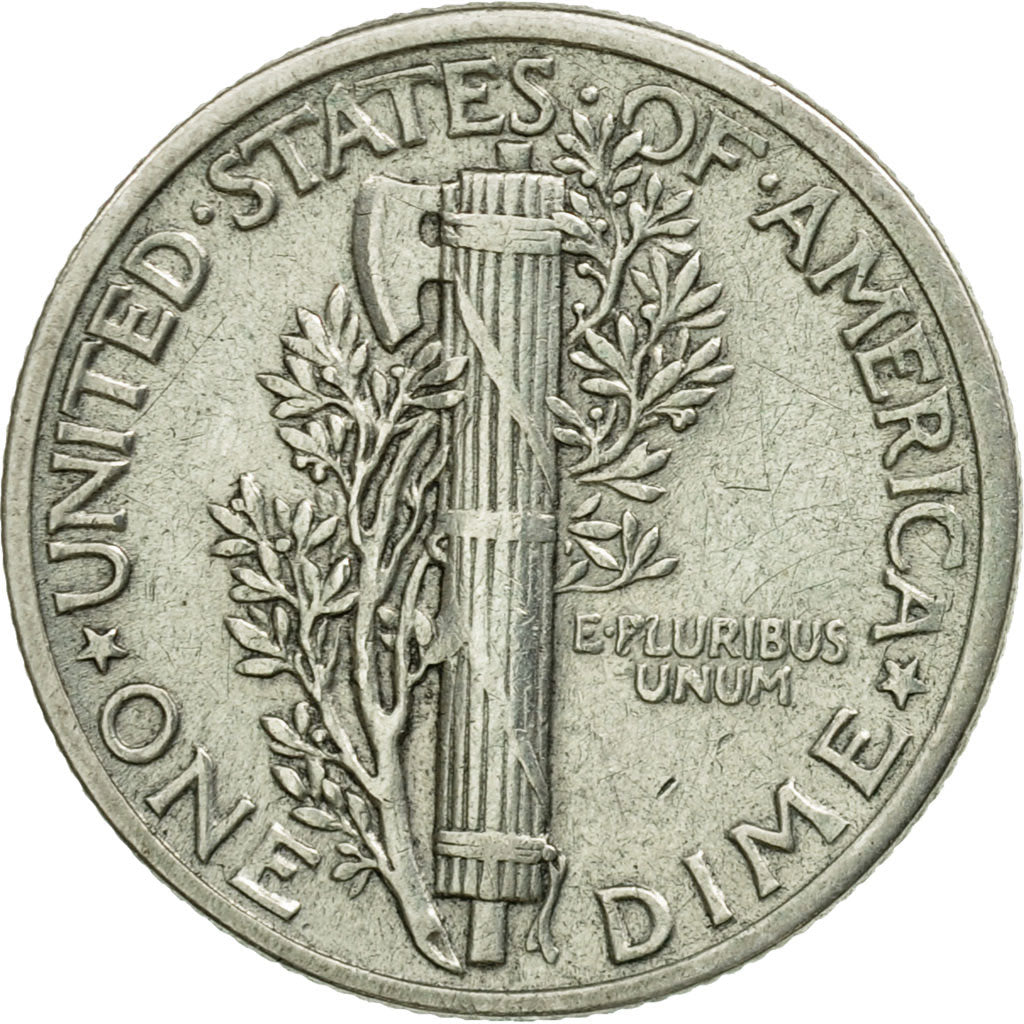Coin, United States, Mercury Dime, Dime, 1942, U.S. Mint, Philadelphia