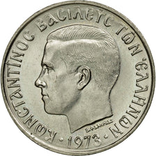 Coin, Greece, Constantine II, Drachma, 1973, AU(55-58), Copper-nickel, KM:98