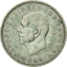 Coin, Greece, Paul I, 20 Drachmai, 1960, EF(40-45), Silver, KM:85
