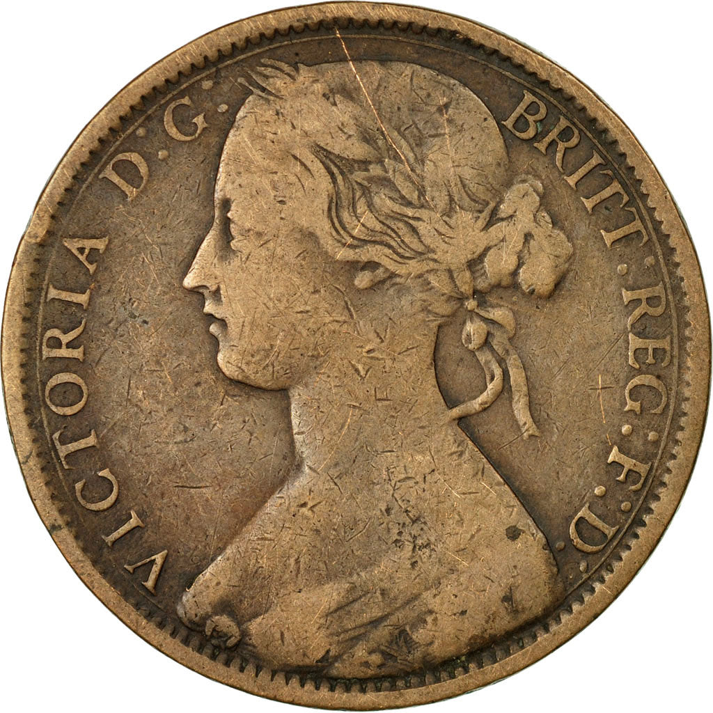 Coin, Great Britain, Victoria, Penny, 1863, VF(30-35), Bronze, KM:749.2