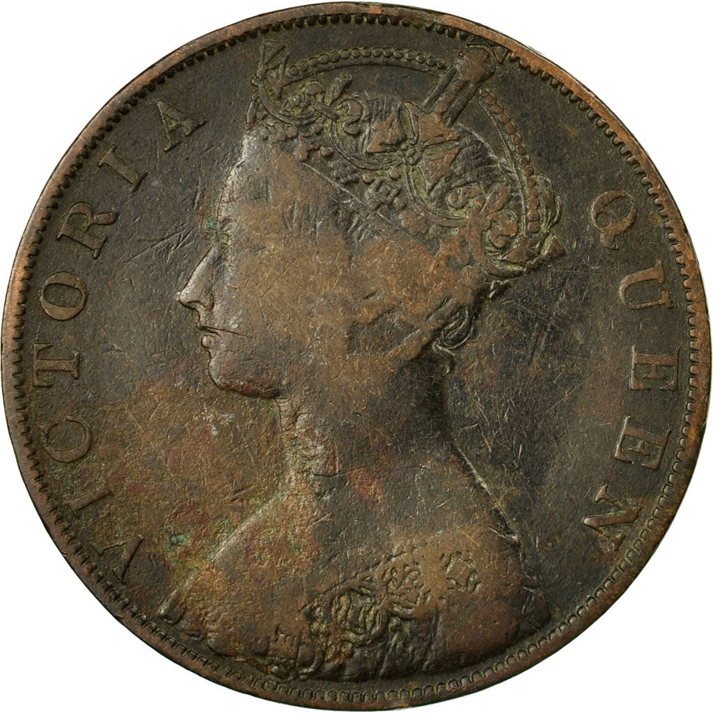 Coin, Hong Kong, Victoria, Cent, 1877, EF(40-45), Bronze, KM:4.1